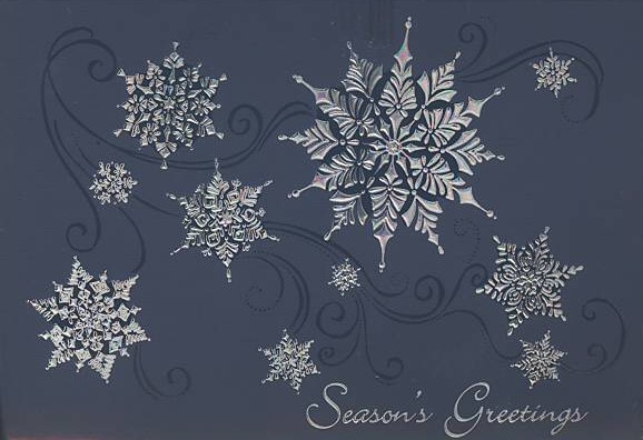 Sparkling Snowflakes Seasons Greetings Card